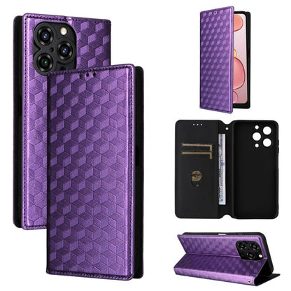 Cubic Grid Texture Flip Leather Phone Case, For Oukitel C66, For Oukitel C17 4G 2026, For Oukitel C5 4G 2025, For Oukitel C3 4G 2025, For Oukitel C62 / C62 Pro, For Oukitel C59 / C59 Pro, For Oukitel C61 / C61 Pro, For Oukitel P1                       ...