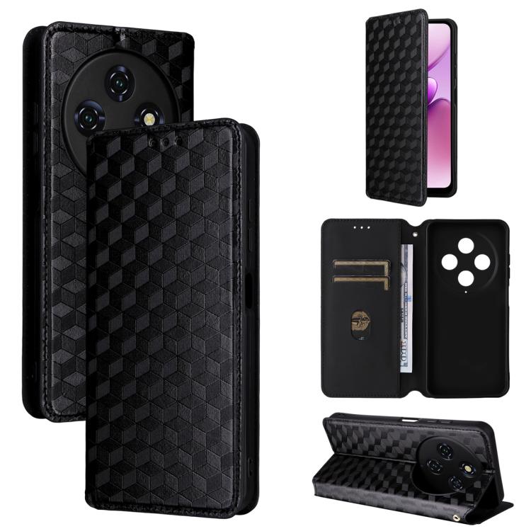 Cubic Grid Texture Flip Leather Phone Case, For Oukitel C66, For Oukitel C17 4G 2026, For Oukitel C5 4G 2025, For Oukitel C3 4G 2025, For Oukitel C62 / C62 Pro, For Oukitel C59 / C59 Pro, For Oukitel C61 / C61 Pro, For Oukitel P1                       ...