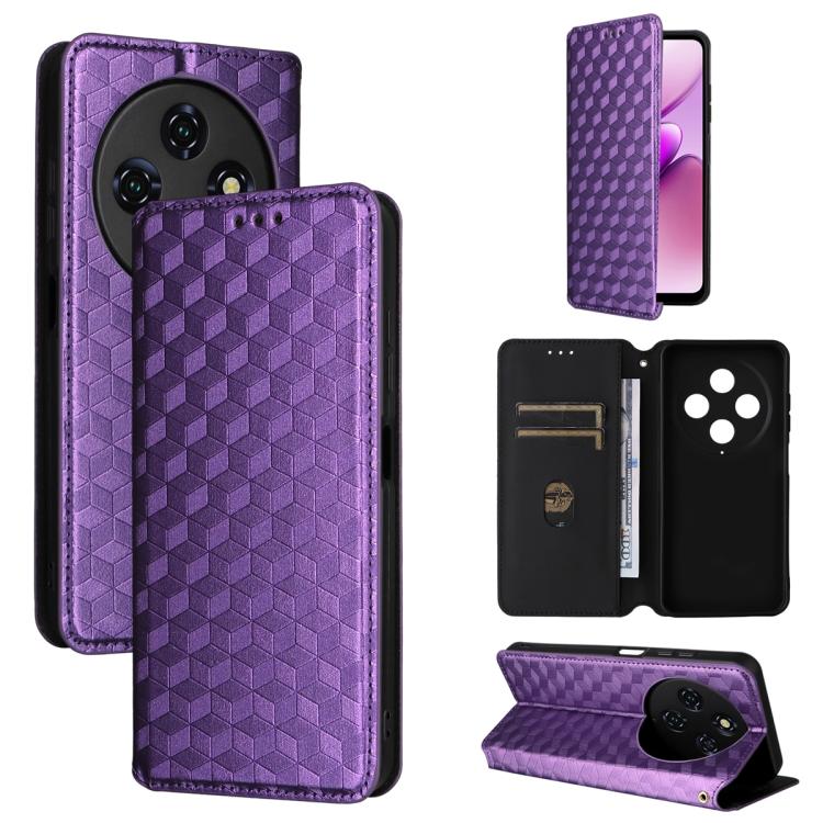 Cubic Grid Texture Flip Leather Phone Case, For Oukitel C66, For Oukitel C17 4G 2026, For Oukitel C5 4G 2025, For Oukitel C3 4G 2025, For Oukitel C62 / C62 Pro, For Oukitel C59 / C59 Pro, For Oukitel C61 / C61 Pro, For Oukitel P1                       ...
