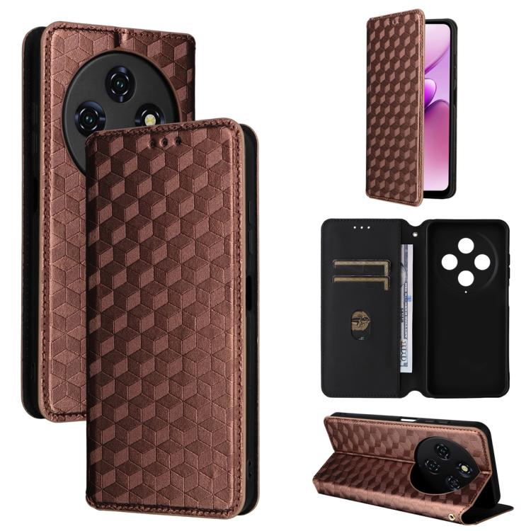 Cubic Grid Texture Flip Leather Phone Case, For Oukitel C66, For Oukitel C17 4G 2026, For Oukitel C5 4G 2025, For Oukitel C3 4G 2025, For Oukitel C62 / C62 Pro, For Oukitel C59 / C59 Pro, For Oukitel C61 / C61 Pro, For Oukitel P1                       ...