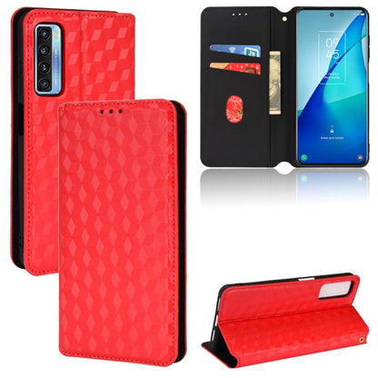 Cubic Grid Texture Flip Leather Phone Case, For TCL 30E / 30 SE / 305 / 306, For TCL Stylus 5G, For TCL 303, For TCL 20 R 5G / 20 AX 5G / Bremen 5G, For TCL 30 4G / 5G / TCL 30+ 5G, For TCL 30 XE 5G / TCL 30 V 5G, For TCL 20E / TCL 20Y, For TCL 20B 615...
