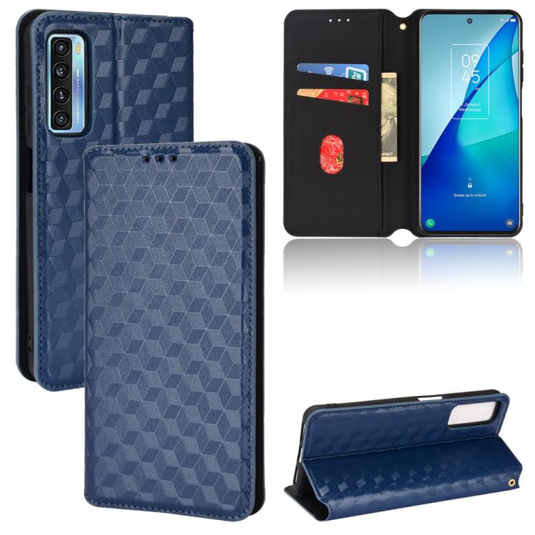 Cubic Grid Texture Flip Leather Phone Case, For TCL 30E / 30 SE / 305 / 306, For TCL Stylus 5G, For TCL 303, For TCL 20 R 5G / 20 AX 5G / Bremen 5G, For TCL 30 4G / 5G / TCL 30+ 5G, For TCL 30 XE 5G / TCL 30 V 5G, For TCL 20E / TCL 20Y, For TCL 20B 615...