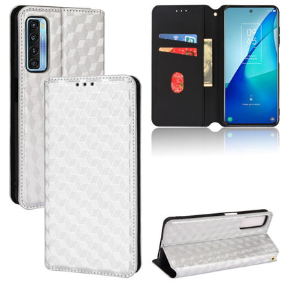 Cubic Grid Texture Flip Leather Phone Case, For TCL 30E / 30 SE / 305 / 306, For TCL Stylus 5G, For TCL 303, For TCL 20 R 5G / 20 AX 5G / Bremen 5G, For TCL 30 4G / 5G / TCL 30+ 5G, For TCL 30 XE 5G / TCL 30 V 5G, For TCL 20E / TCL 20Y, For TCL 20B 615...