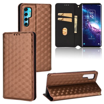 Cubic Grid Texture Flip Leather Phone Case, For TCL 30E / 30 SE / 305 / 306, For TCL Stylus 5G, For TCL 303, For TCL 20 R 5G / 20 AX 5G / Bremen 5G, For TCL 30 4G / 5G / TCL 30+ 5G, For TCL 30 XE 5G / TCL 30 V 5G, For TCL 20E / TCL 20Y, For TCL 20B 615...