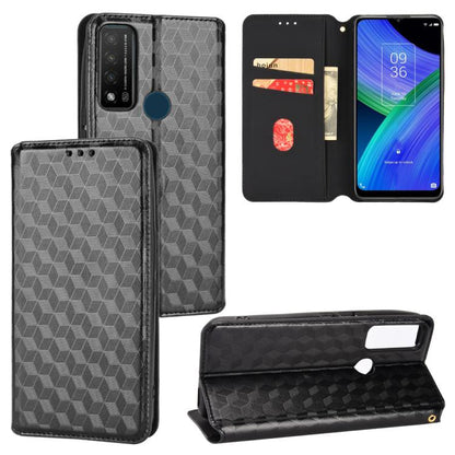Cubic Grid Texture Flip Leather Phone Case, For TCL 30E / 30 SE / 305 / 306, For TCL Stylus 5G, For TCL 303, For TCL 20 R 5G / 20 AX 5G / Bremen 5G, For TCL 30 4G / 5G / TCL 30+ 5G, For TCL 30 XE 5G / TCL 30 V 5G, For TCL 20E / TCL 20Y, For TCL 20B 615...