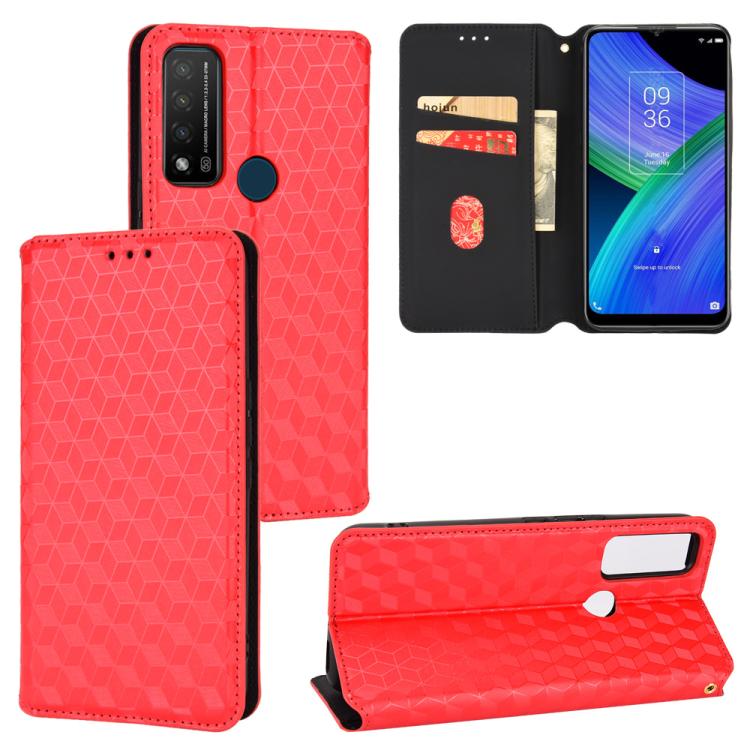 Cubic Grid Texture Flip Leather Phone Case, For TCL 30E / 30 SE / 305 / 306, For TCL Stylus 5G, For TCL 303, For TCL 20 R 5G / 20 AX 5G / Bremen 5G, For TCL 30 4G / 5G / TCL 30+ 5G, For TCL 30 XE 5G / TCL 30 V 5G, For TCL 20E / TCL 20Y, For TCL 20B 615...