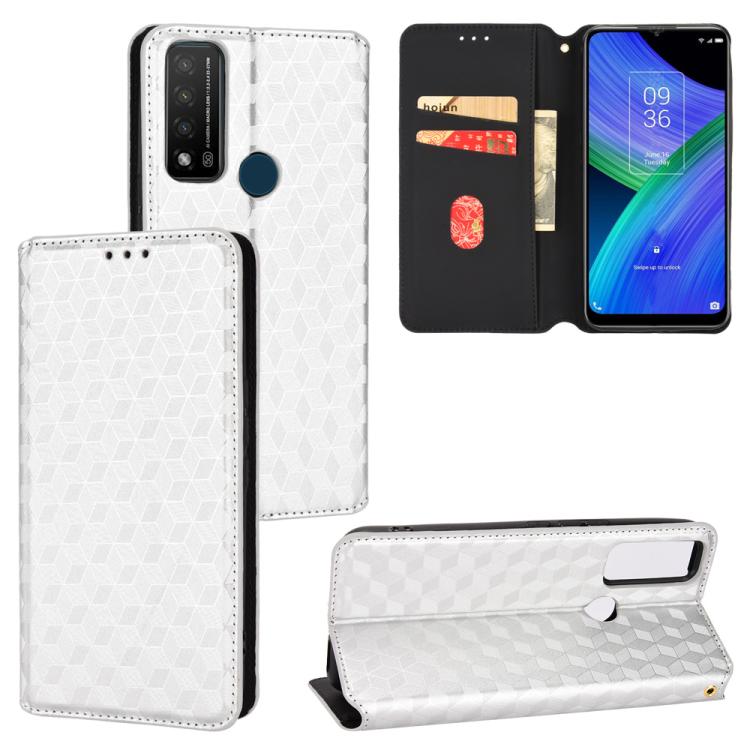 Cubic Grid Texture Flip Leather Phone Case, For TCL 30E / 30 SE / 305 / 306, For TCL Stylus 5G, For TCL 303, For TCL 20 R 5G / 20 AX 5G / Bremen 5G, For TCL 30 4G / 5G / TCL 30+ 5G, For TCL 30 XE 5G / TCL 30 V 5G, For TCL 20E / TCL 20Y, For TCL 20B 615...