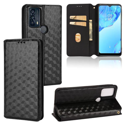 Cubic Grid Texture Flip Leather Phone Case, For TCL 30E / 30 SE / 305 / 306, For TCL Stylus 5G, For TCL 303, For TCL 20 R 5G / 20 AX 5G / Bremen 5G, For TCL 30 4G / 5G / TCL 30+ 5G, For TCL 30 XE 5G / TCL 30 V 5G, For TCL 20E / TCL 20Y, For TCL 20B 615...