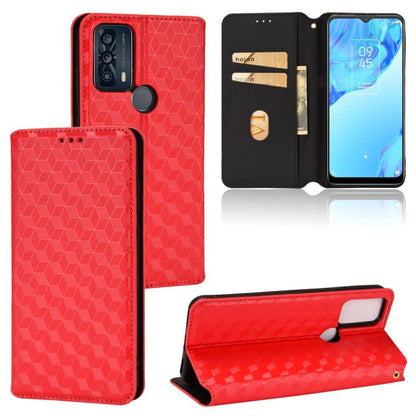 Cubic Grid Texture Flip Leather Phone Case, For TCL 30E / 30 SE / 305 / 306, For TCL Stylus 5G, For TCL 303, For TCL 20 R 5G / 20 AX 5G / Bremen 5G, For TCL 30 4G / 5G / TCL 30+ 5G, For TCL 30 XE 5G / TCL 30 V 5G, For TCL 20E / TCL 20Y, For TCL 20B 615...