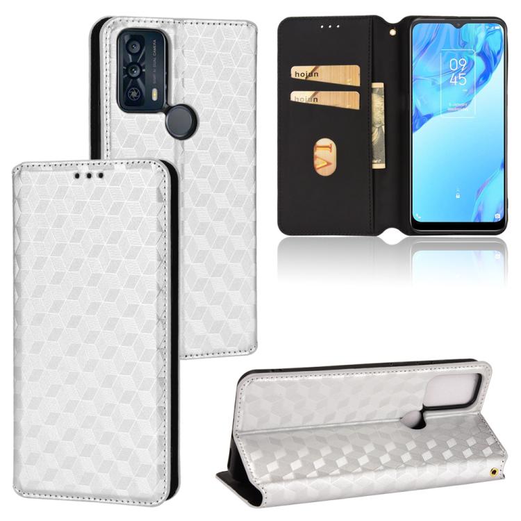 Cubic Grid Texture Flip Leather Phone Case, For TCL 30E / 30 SE / 305 / 306, For TCL Stylus 5G, For TCL 303, For TCL 20 R 5G / 20 AX 5G / Bremen 5G, For TCL 30 4G / 5G / TCL 30+ 5G, For TCL 30 XE 5G / TCL 30 V 5G, For TCL 20E / TCL 20Y, For TCL 20B 615...