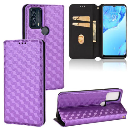 Cubic Grid Texture Flip Leather Phone Case, For TCL 30E / 30 SE / 305 / 306, For TCL Stylus 5G, For TCL 303, For TCL 20 R 5G / 20 AX 5G / Bremen 5G, For TCL 30 4G / 5G / TCL 30+ 5G, For TCL 30 XE 5G / TCL 30 V 5G, For TCL 20E / TCL 20Y, For TCL 20B 615...