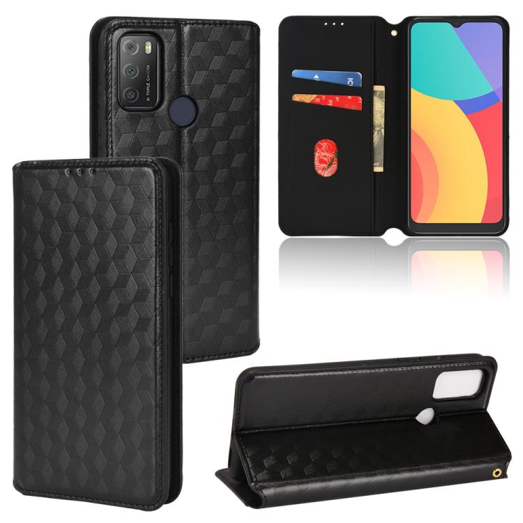 Cubic Grid Texture Flip Leather Phone Case, For TCL 30E / 30 SE / 305 / 306, For TCL Stylus 5G, For TCL 303, For TCL 20 R 5G / 20 AX 5G / Bremen 5G, For TCL 30 4G / 5G / TCL 30+ 5G, For TCL 30 XE 5G / TCL 30 V 5G, For TCL 20E / TCL 20Y, For TCL 20B 615...