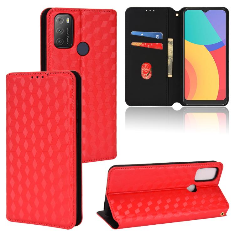 Cubic Grid Texture Flip Leather Phone Case, For TCL 30E / 30 SE / 305 / 306, For TCL Stylus 5G, For TCL 303, For TCL 20 R 5G / 20 AX 5G / Bremen 5G, For TCL 30 4G / 5G / TCL 30+ 5G, For TCL 30 XE 5G / TCL 30 V 5G, For TCL 20E / TCL 20Y, For TCL 20B 615...