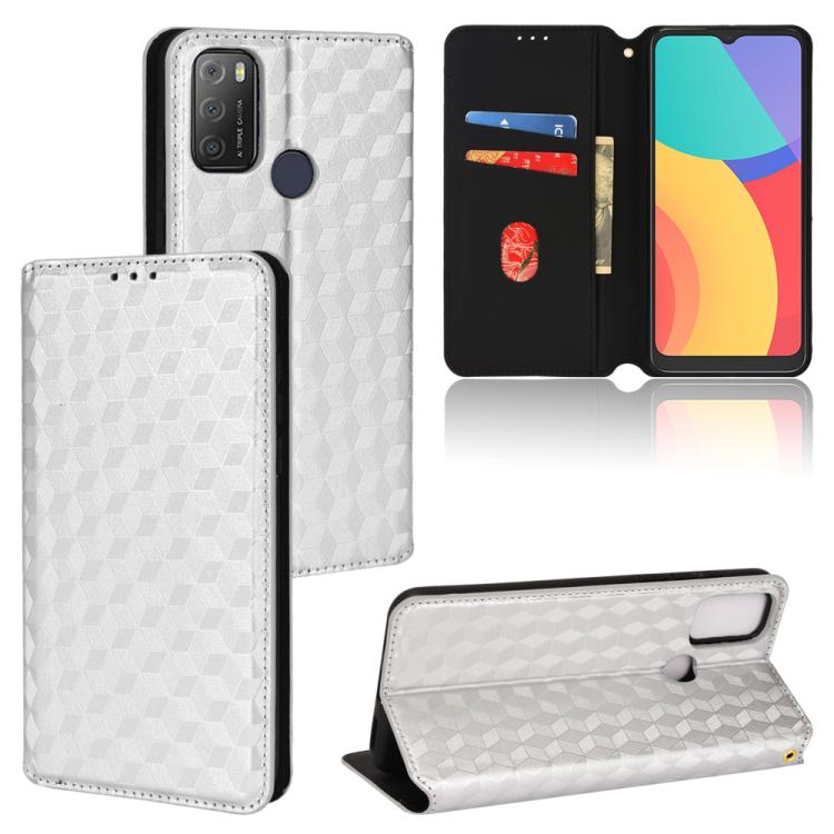 Cubic Grid Texture Flip Leather Phone Case, For TCL 30E / 30 SE / 305 / 306, For TCL Stylus 5G, For TCL 303, For TCL 20 R 5G / 20 AX 5G / Bremen 5G, For TCL 30 4G / 5G / TCL 30+ 5G, For TCL 30 XE 5G / TCL 30 V 5G, For TCL 20E / TCL 20Y, For TCL 20B 615...