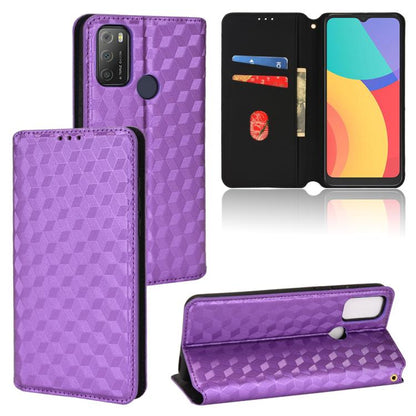Cubic Grid Texture Flip Leather Phone Case, For TCL 30E / 30 SE / 305 / 306, For TCL Stylus 5G, For TCL 303, For TCL 20 R 5G / 20 AX 5G / Bremen 5G, For TCL 30 4G / 5G / TCL 30+ 5G, For TCL 30 XE 5G / TCL 30 V 5G, For TCL 20E / TCL 20Y, For TCL 20B 615...