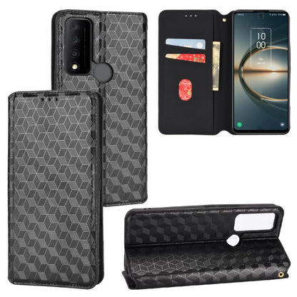 Cubic Grid Texture Flip Leather Phone Case, For TCL 30E / 30 SE / 305 / 306, For TCL Stylus 5G, For TCL 303, For TCL 20 R 5G / 20 AX 5G / Bremen 5G, For TCL 30 4G / 5G / TCL 30+ 5G, For TCL 30 XE 5G / TCL 30 V 5G, For TCL 20E / TCL 20Y, For TCL 20B 615...