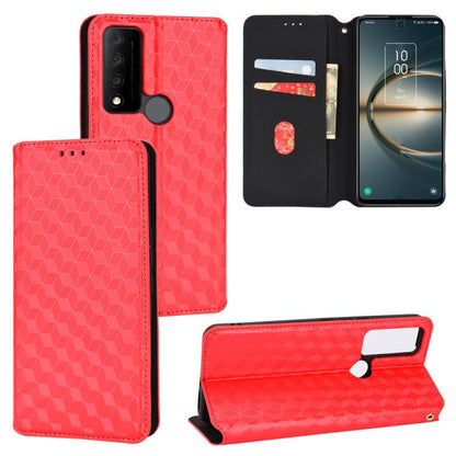 Cubic Grid Texture Flip Leather Phone Case, For TCL 30E / 30 SE / 305 / 306, For TCL Stylus 5G, For TCL 303, For TCL 20 R 5G / 20 AX 5G / Bremen 5G, For TCL 30 4G / 5G / TCL 30+ 5G, For TCL 30 XE 5G / TCL 30 V 5G, For TCL 20E / TCL 20Y, For TCL 20B 615...