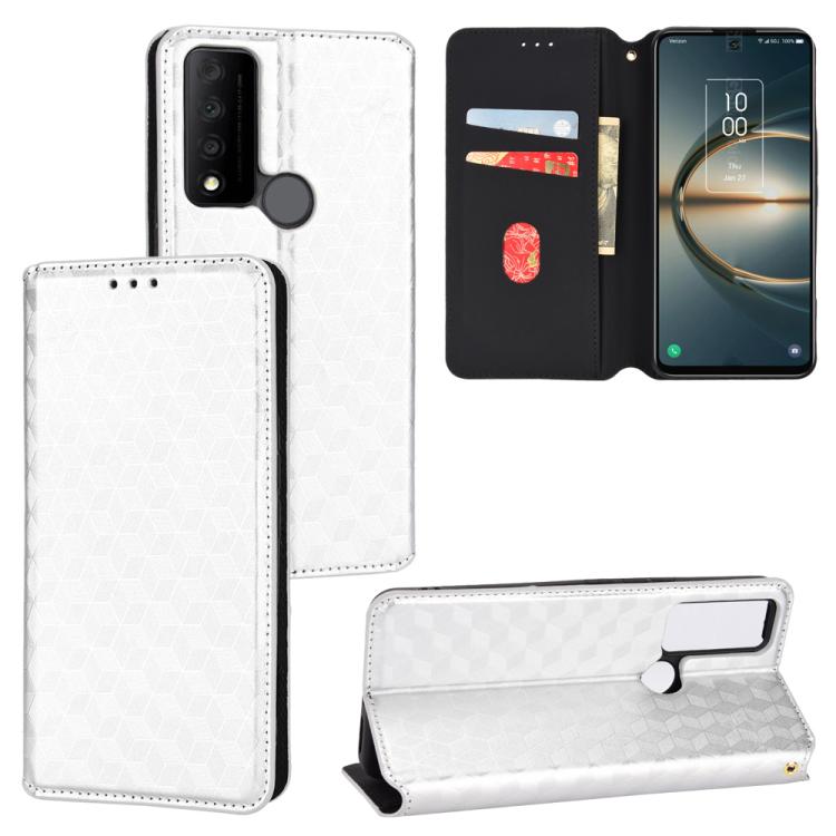 Cubic Grid Texture Flip Leather Phone Case, For TCL 30E / 30 SE / 305 / 306, For TCL Stylus 5G, For TCL 303, For TCL 20 R 5G / 20 AX 5G / Bremen 5G, For TCL 30 4G / 5G / TCL 30+ 5G, For TCL 30 XE 5G / TCL 30 V 5G, For TCL 20E / TCL 20Y, For TCL 20B 615...