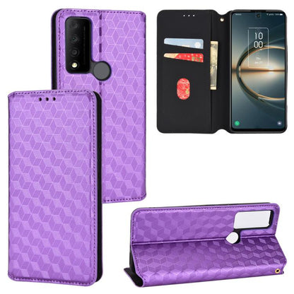 Cubic Grid Texture Flip Leather Phone Case, For TCL 30E / 30 SE / 305 / 306, For TCL Stylus 5G, For TCL 303, For TCL 20 R 5G / 20 AX 5G / Bremen 5G, For TCL 30 4G / 5G / TCL 30+ 5G, For TCL 30 XE 5G / TCL 30 V 5G, For TCL 20E / TCL 20Y, For TCL 20B 615...