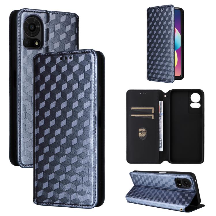 Cubic Grid Texture Flip Leather Phone Case, For TCL K70 NxtPaper 5G, For TCL K70 5G, For TCL K70 SE 4G, For TCL K70 Power / K70 4G, For TCL NxtPaper 70 Pro 5G, For TCL K32 5G / K33 5G, For TCL NxtPaper 60 Ultra 5G, For TCL 60 SE NxtPaper 5G            ...