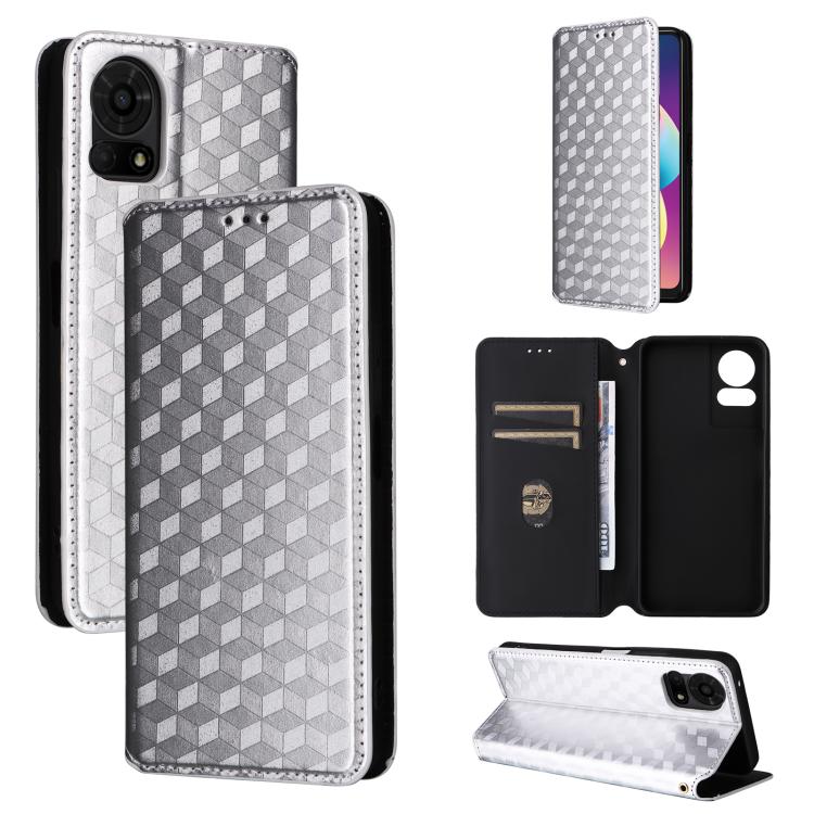Cubic Grid Texture Flip Leather Phone Case, For TCL K70 NxtPaper 5G, For TCL K70 5G, For TCL K70 SE 4G, For TCL K70 Power / K70 4G, For TCL NxtPaper 70 Pro 5G, For TCL K32 5G / K33 5G, For TCL NxtPaper 60 Ultra 5G, For TCL 60 SE NxtPaper 5G            ...