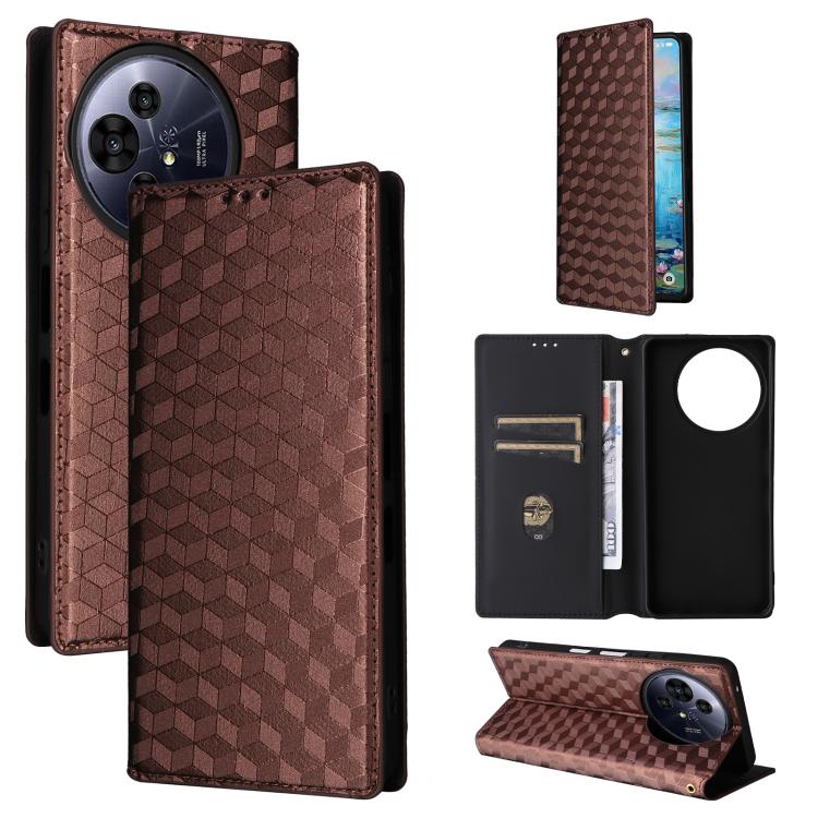 Cubic Grid Texture Flip Leather Phone Case, For TCL K70 NxtPaper 5G, For TCL K70 5G, For TCL K70 SE 4G, For TCL K70 Power / K70 4G, For TCL NxtPaper 70 Pro 5G, For TCL K32 5G / K33 5G, For TCL NxtPaper 60 Ultra 5G, For TCL 60 SE NxtPaper 5G            ...