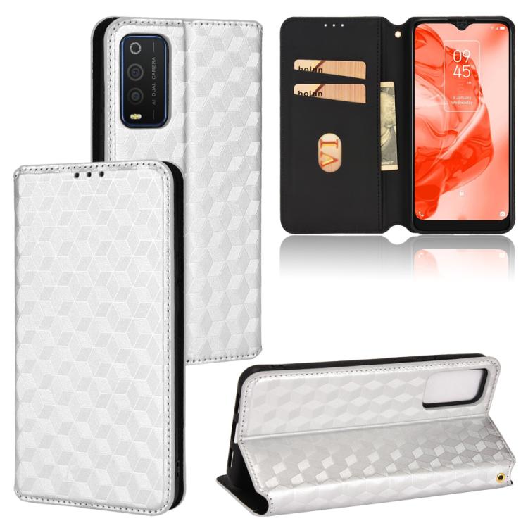 Cubic Grid Texture Flip Leather Phone Case, For TCL 30E / 30 SE / 305 / 306, For TCL Stylus 5G, For TCL 303, For TCL 20 R 5G / 20 AX 5G / Bremen 5G, For TCL 30 4G / 5G / TCL 30+ 5G, For TCL 30 XE 5G / TCL 30 V 5G, For TCL 20E / TCL 20Y, For TCL 20B 615...