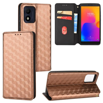Cubic Grid Texture Flip Leather Phone Case, For TCL 30E / 30 SE / 305 / 306, For TCL Stylus 5G, For TCL 303, For TCL 20 R 5G / 20 AX 5G / Bremen 5G, For TCL 30 4G / 5G / TCL 30+ 5G, For TCL 30 XE 5G / TCL 30 V 5G, For TCL 20E / TCL 20Y, For TCL 20B 615...