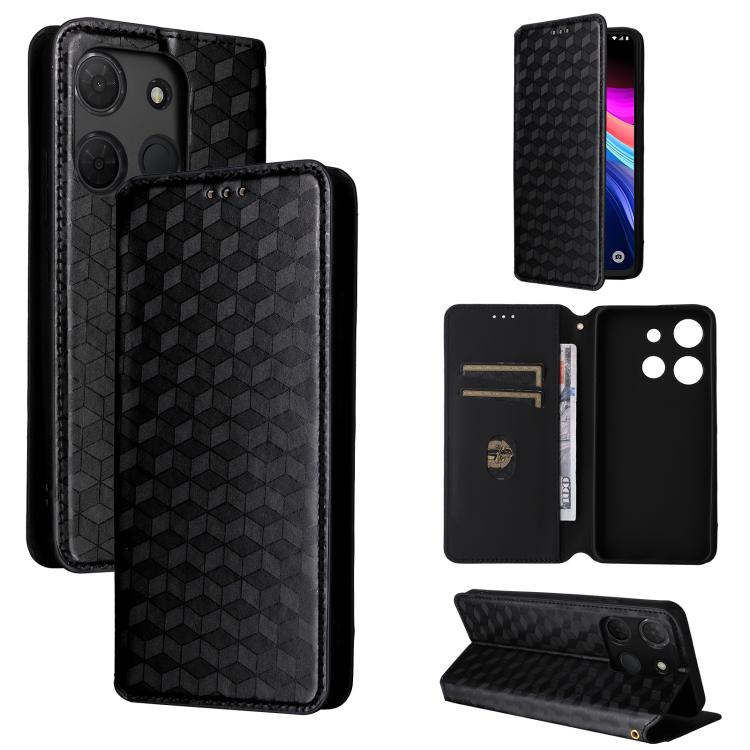 Cubic Grid Texture Flip Leather Phone Case, For TCL K70 NxtPaper 5G, For TCL K70 5G, For TCL K70 SE 4G, For TCL K70 Power / K70 4G, For TCL NxtPaper 70 Pro 5G, For TCL K32 5G / K33 5G, For TCL NxtPaper 60 Ultra 5G, For TCL 60 SE NxtPaper 5G            ...