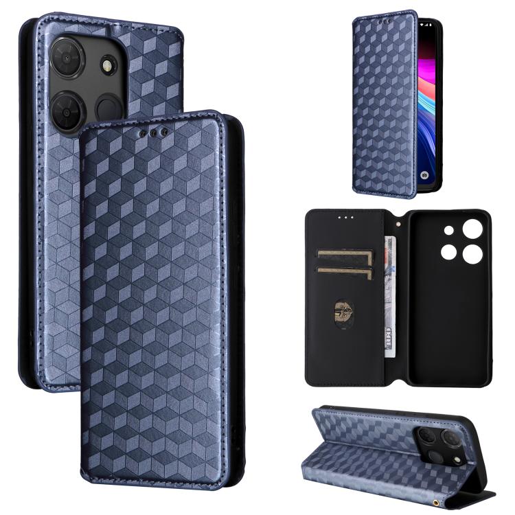 Cubic Grid Texture Flip Leather Phone Case, For TCL K70 NxtPaper 5G, For TCL K70 5G, For TCL K70 SE 4G, For TCL K70 Power / K70 4G, For TCL NxtPaper 70 Pro 5G, For TCL K32 5G / K33 5G, For TCL NxtPaper 60 Ultra 5G, For TCL 60 SE NxtPaper 5G            ...