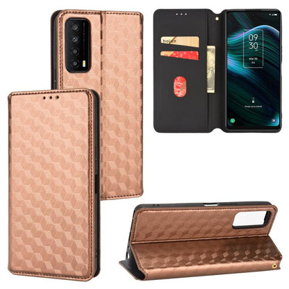 Cubic Grid Texture Flip Leather Phone Case, For TCL 30E / 30 SE / 305 / 306, For TCL Stylus 5G, For TCL 303, For TCL 20 R 5G / 20 AX 5G / Bremen 5G, For TCL 30 4G / 5G / TCL 30+ 5G, For TCL 30 XE 5G / TCL 30 V 5G, For TCL 20E / TCL 20Y, For TCL 20B 615...