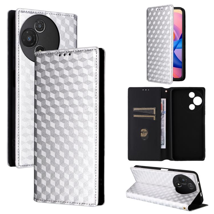 Cubic Grid Texture Flip Leather Phone Case, For TCL K70 NxtPaper 5G, For TCL K70 5G, For TCL K70 SE 4G, For TCL K70 Power / K70 4G, For TCL NxtPaper 70 Pro 5G, For TCL K32 5G / K33 5G, For TCL NxtPaper 60 Ultra 5G, For TCL 60 SE NxtPaper 5G            ...
