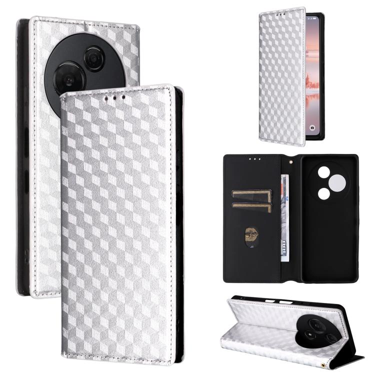 Cubic Grid Texture Flip Leather Phone Case, For TCL K70 NxtPaper 5G, For TCL K70 5G, For TCL K70 SE 4G, For TCL K70 Power / K70 4G, For TCL NxtPaper 70 Pro 5G, For TCL K32 5G / K33 5G, For TCL NxtPaper 60 Ultra 5G, For TCL 60 SE NxtPaper 5G            ...