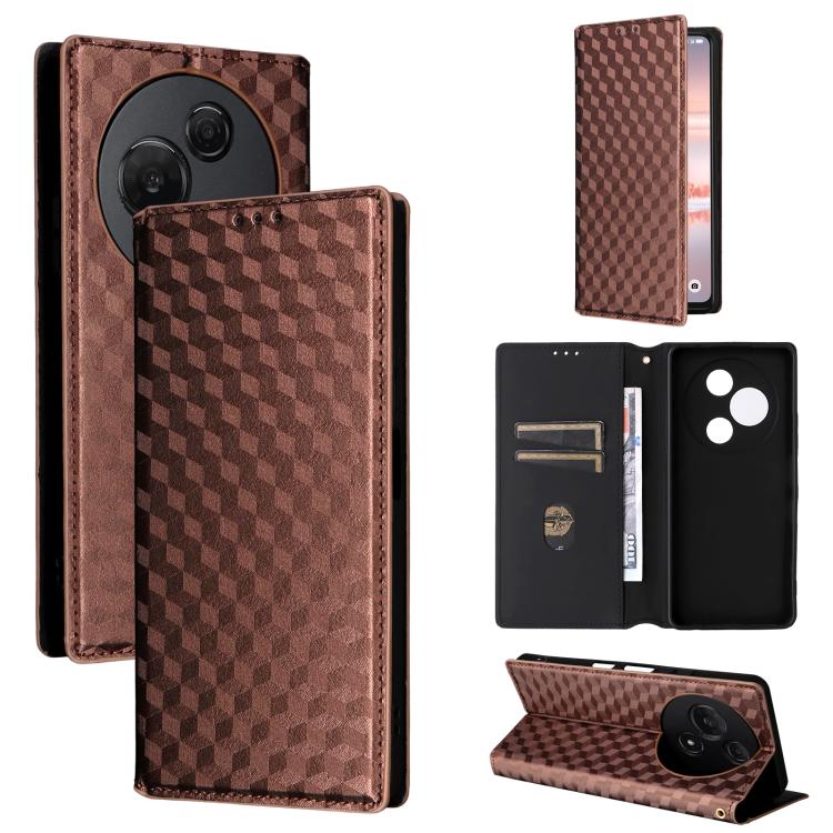 Cubic Grid Texture Flip Leather Phone Case, For TCL K70 NxtPaper 5G, For TCL K70 5G, For TCL K70 SE 4G, For TCL K70 Power / K70 4G, For TCL NxtPaper 70 Pro 5G, For TCL K32 5G / K33 5G, For TCL NxtPaper 60 Ultra 5G, For TCL 60 SE NxtPaper 5G            ...