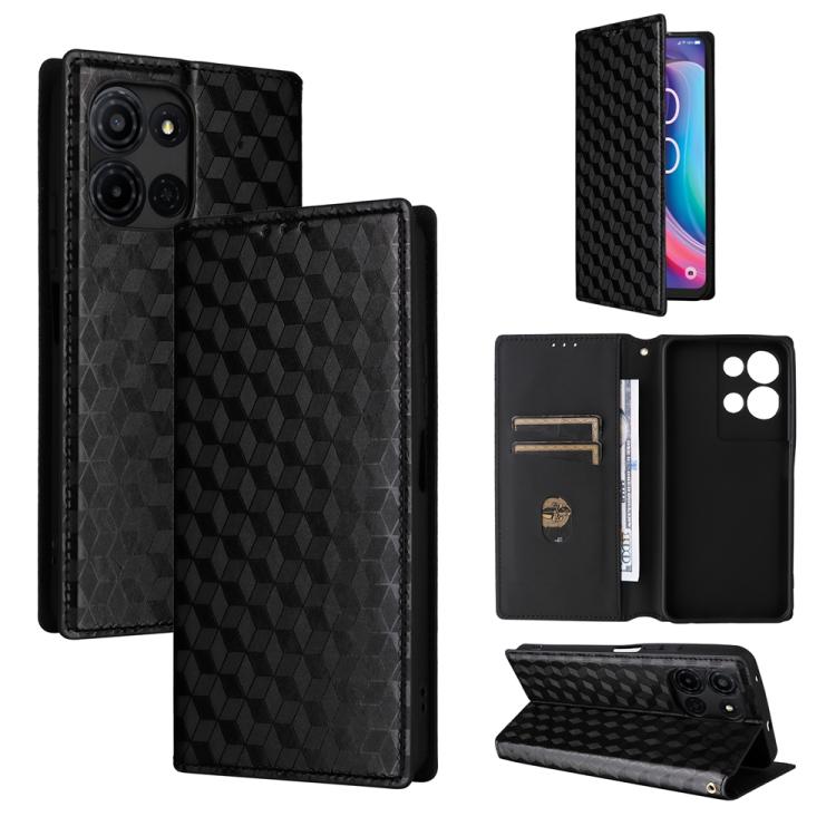 Cubic Grid Texture Flip Leather Phone Case, For TCL K70 NxtPaper 5G, For TCL K70 5G, For TCL K70 SE 4G, For TCL K70 Power / K70 4G, For TCL NxtPaper 70 Pro 5G, For TCL K32 5G / K33 5G, For TCL NxtPaper 60 Ultra 5G, For TCL 60 SE NxtPaper 5G            ...