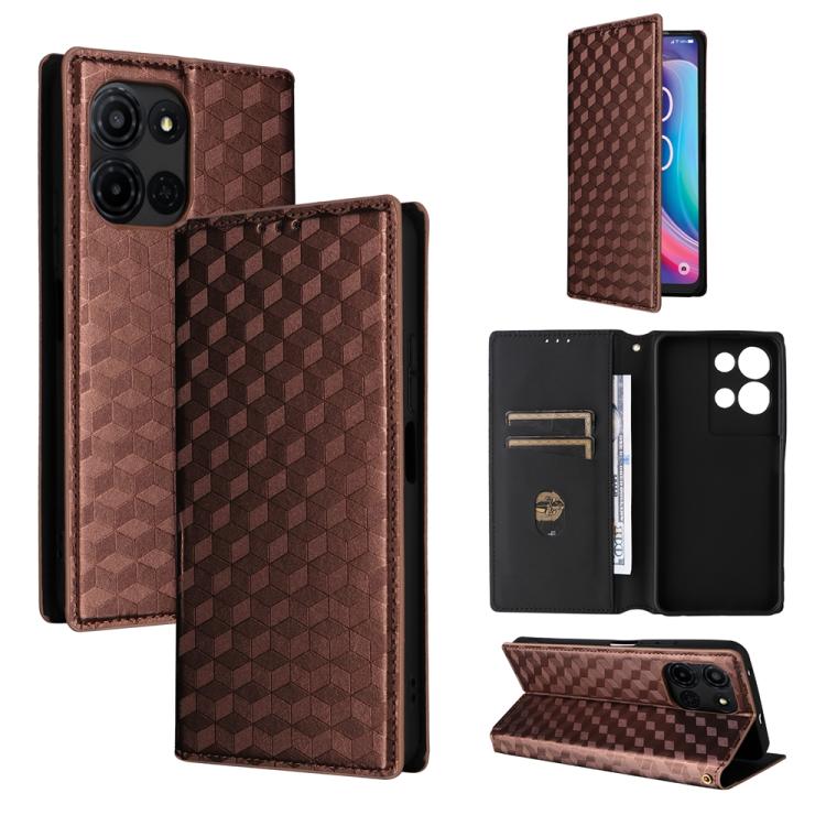 Cubic Grid Texture Flip Leather Phone Case, For TCL K70 NxtPaper 5G, For TCL K70 5G, For TCL K70 SE 4G, For TCL K70 Power / K70 4G, For TCL NxtPaper 70 Pro 5G, For TCL K32 5G / K33 5G, For TCL NxtPaper 60 Ultra 5G, For TCL 60 SE NxtPaper 5G            ...