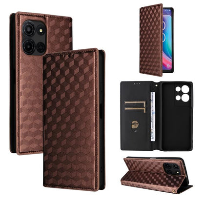 Cubic Grid Texture Flip Leather Phone Case, For TCL K70 NxtPaper 5G, For TCL K70 5G, For TCL K70 SE 4G, For TCL K70 Power / K70 4G, For TCL NxtPaper 70 Pro 5G, For TCL K32 5G / K33 5G, For TCL NxtPaper 60 Ultra 5G, For TCL 60 SE NxtPaper 5G            ...