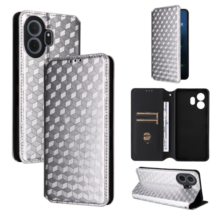 Cubic Grid Texture Flip Leather Phone Case, For TCL K70 NxtPaper 5G, For TCL K70 5G, For TCL K70 SE 4G, For TCL K70 Power / K70 4G, For TCL NxtPaper 70 Pro 5G, For TCL K32 5G / K33 5G, For TCL NxtPaper 60 Ultra 5G, For TCL 60 SE NxtPaper 5G            ...