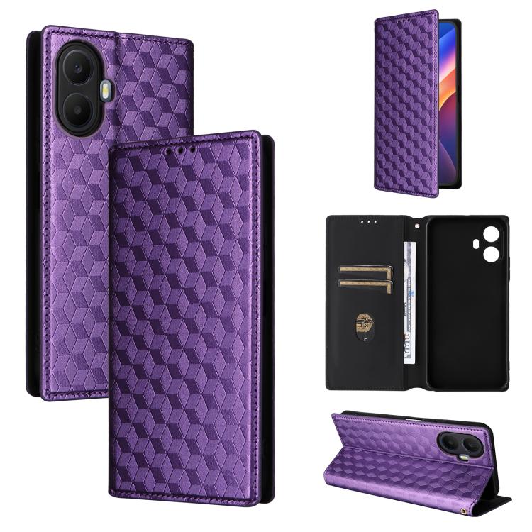Cubic Grid Texture Flip Leather Phone Case, For TCL K70 NxtPaper 5G, For TCL K70 5G, For TCL K70 SE 4G, For TCL K70 Power / K70 4G, For TCL NxtPaper 70 Pro 5G, For TCL K32 5G / K33 5G, For TCL NxtPaper 60 Ultra 5G, For TCL 60 SE NxtPaper 5G            ...