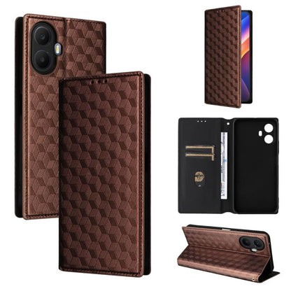 Cubic Grid Texture Flip Leather Phone Case, For TCL K70 NxtPaper 5G, For TCL K70 5G, For TCL K70 SE 4G, For TCL K70 Power / K70 4G, For TCL NxtPaper 70 Pro 5G, For TCL K32 5G / K33 5G, For TCL NxtPaper 60 Ultra 5G, For TCL 60 SE NxtPaper 5G            ...