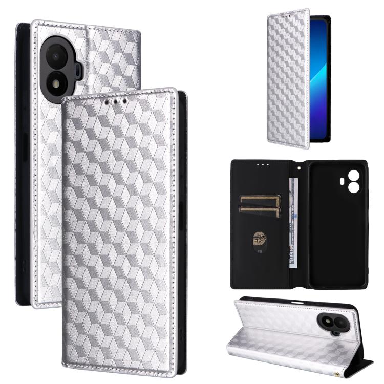 Cubic Grid Texture Flip Leather Phone Case, For TCL K70 NxtPaper 5G, For TCL K70 5G, For TCL K70 SE 4G, For TCL K70 Power / K70 4G, For TCL NxtPaper 70 Pro 5G, For TCL K32 5G / K33 5G, For TCL NxtPaper 60 Ultra 5G, For TCL 60 SE NxtPaper 5G            ...