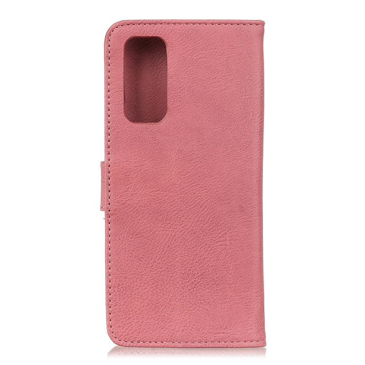 KHAZNEH pink leather flip phone case with cutout for camera and speaker