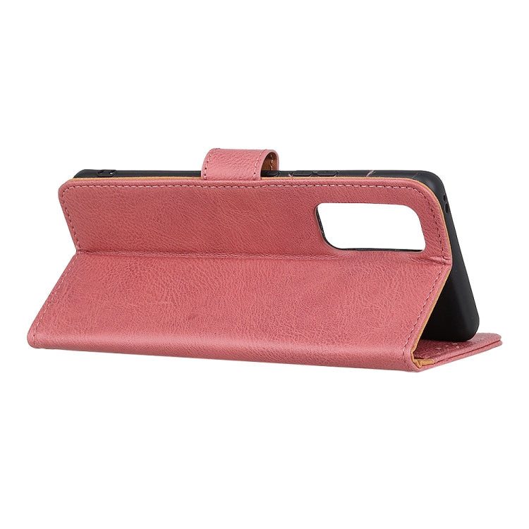 KHAZNEH pink leather flip wallet case with side cutout for ports