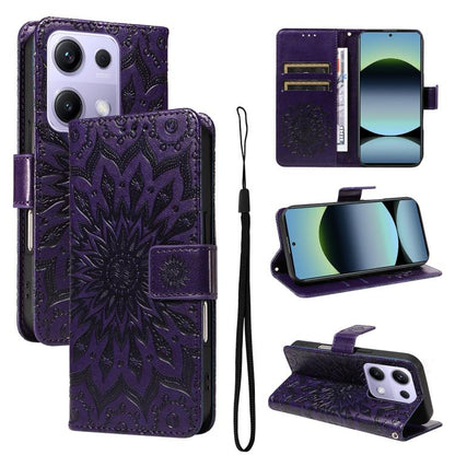 Embossed Sunflower Pattern Flip Leather Phone Case, For Redmi 17C/14C 4G/A4 5G/Poco C75 5G, For Redmi K90 Pro Max/Poco F8 Ultra, For Redmi K90 / Poco F8 Pro, For Redmi 15C 5G/4G EU 173mm/Poco C85 5G, For Redmi 15 5G Global / 15 4G SEA 169.5mm          ...