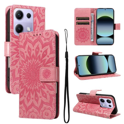 Embossed Sunflower Pattern Flip Leather Phone Case, For Redmi 17C/14C 4G/A4 5G/Poco C75 5G, For Redmi K90 Pro Max/Poco F8 Ultra, For Redmi K90 / Poco F8 Pro, For Redmi 15C 5G/4G EU 173mm/Poco C85 5G, For Redmi 15 5G Global / 15 4G SEA 169.5mm          ...