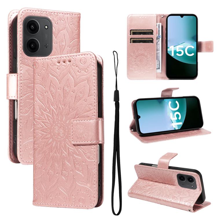 Embossed Sunflower Pattern Flip Leather Phone Case, For Redmi 17C/14C 4G/A4 5G/Poco C75 5G, For Redmi K90 Pro Max/Poco F8 Ultra, For Redmi K90 / Poco F8 Pro, For Redmi 15C 5G/4G EU 173mm/Poco C85 5G, For Redmi 15 5G Global / 15 4G SEA 169.5mm          ...