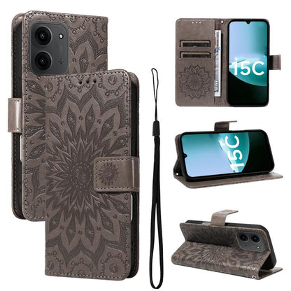 Embossed Sunflower Pattern Flip Leather Phone Case, For Redmi 17C/14C 4G/A4 5G/Poco C75 5G, For Redmi K90 Pro Max/Poco F8 Ultra, For Redmi K90 / Poco F8 Pro, For Redmi 15C 5G/4G EU 173mm/Poco C85 5G, For Redmi 15 5G Global / 15 4G SEA 169.5mm          ...