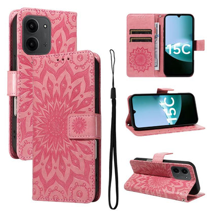 Embossed Sunflower Pattern Flip Leather Phone Case, For Redmi 17C/14C 4G/A4 5G/Poco C75 5G, For Redmi K90 Pro Max/Poco F8 Ultra, For Redmi K90 / Poco F8 Pro, For Redmi 15C 5G/4G EU 173mm/Poco C85 5G, For Redmi 15 5G Global / 15 4G SEA 169.5mm          ...