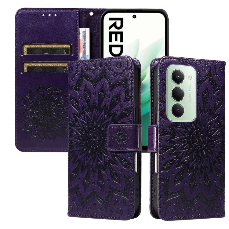 Embossed Sunflower Pattern Flip Leather Phone Case, For Redmi 17C/14C 4G/A4 5G/Poco C75 5G, For Redmi K90 Pro Max/Poco F8 Ultra, For Redmi K90 / Poco F8 Pro, For Redmi 15C 5G/4G EU 173mm/Poco C85 5G, For Redmi 15 5G Global / 15 4G SEA 169.5mm          ...