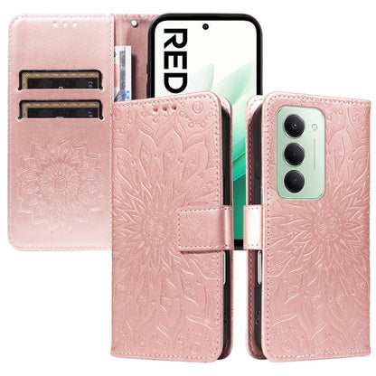 Embossed Sunflower Pattern Flip Leather Phone Case, For Redmi 17C/14C 4G/A4 5G/Poco C75 5G, For Redmi K90 Pro Max/Poco F8 Ultra, For Redmi K90 / Poco F8 Pro, For Redmi 15C 5G/4G EU 173mm/Poco C85 5G, For Redmi 15 5G Global / 15 4G SEA 169.5mm          ...